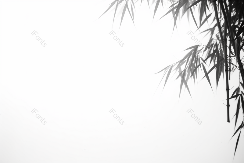 极简中国风竹子水墨素材黑白,高清,摄影图,摄影图片,图片大全,摄影图免费下载